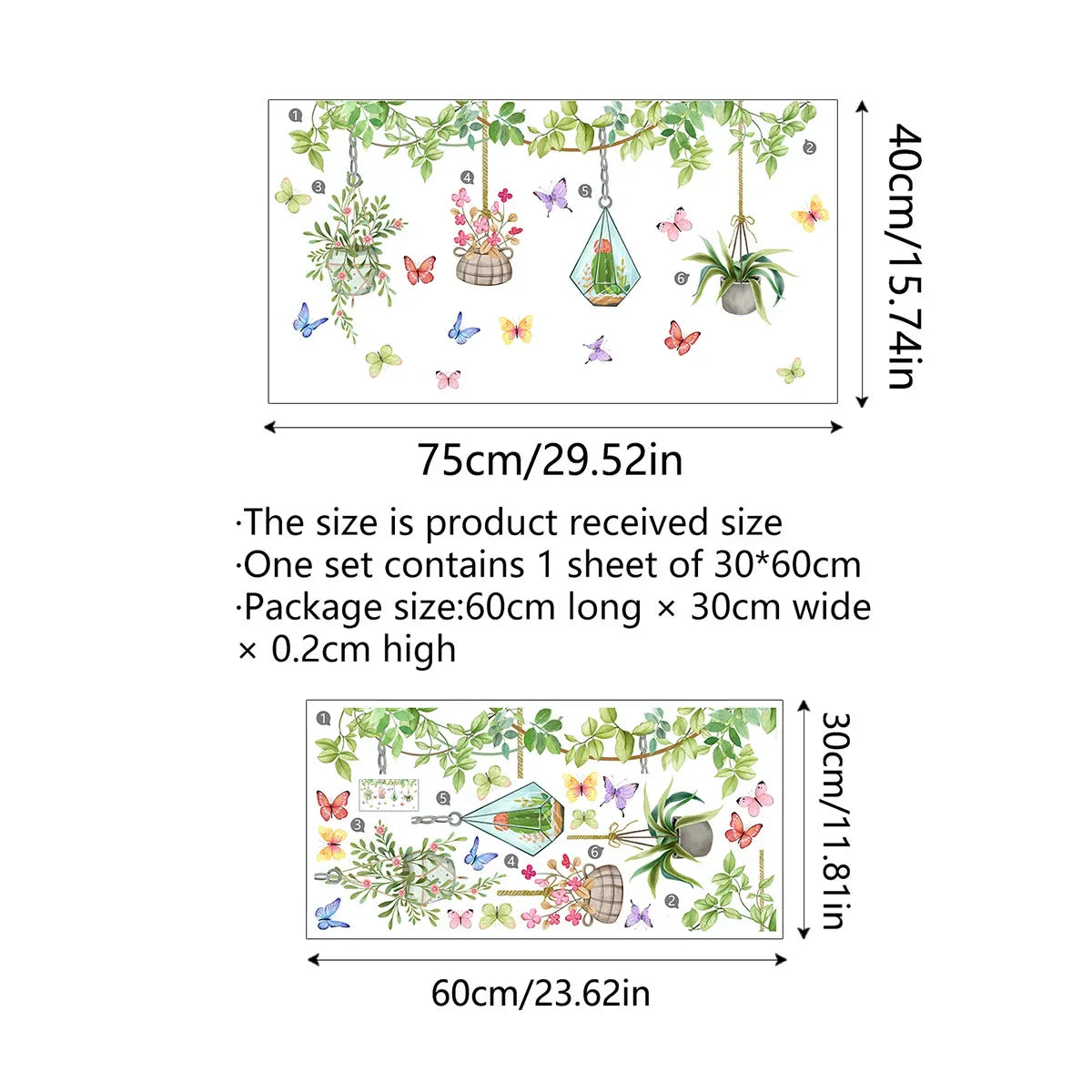 💐 Colorful Floral Bouquet Window Sticker 🖼️ (Removable without leaving marks)