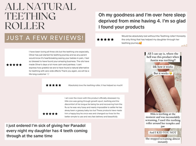 Teething, Natural Pain Relief Roller ~