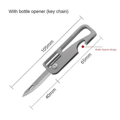 Titanium Alloy Multi-Tool Keychain Outdoor EDC Self-defense Tool Camping Equipment