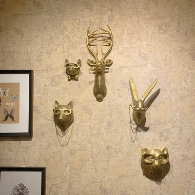 Elegant Animal Head Wall Sculptures