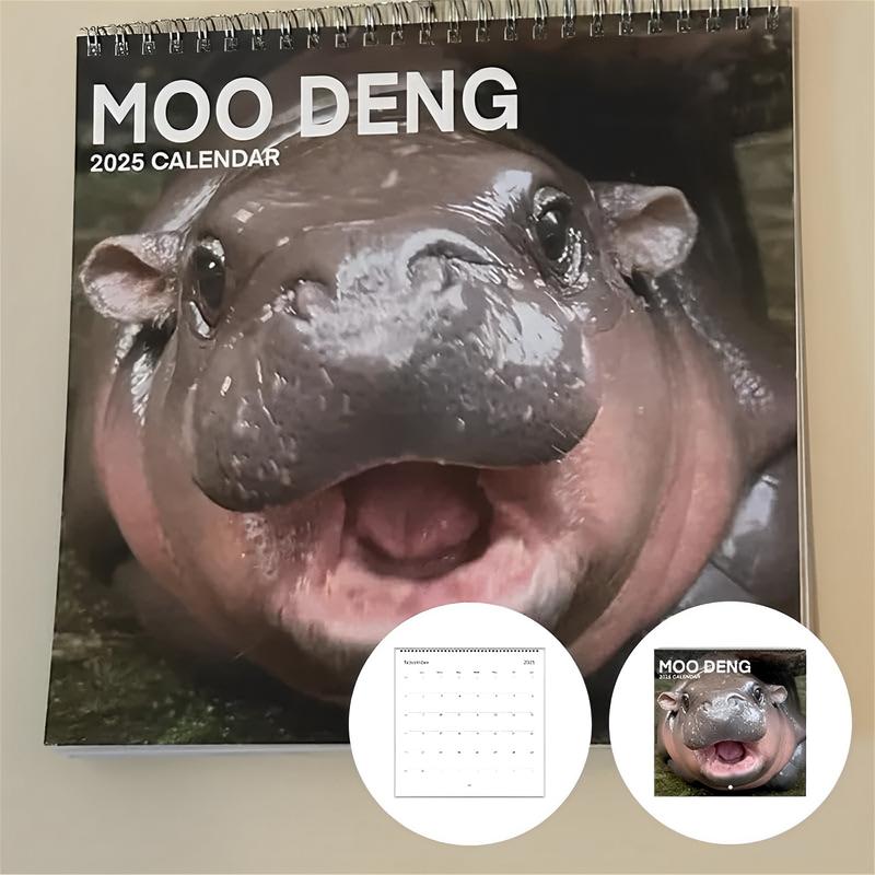 SnuggleMoo Adorable Moo Deng Baby Hippo 2025 Calendar