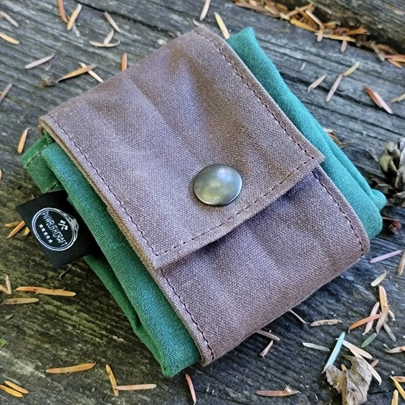 Waxed Canvas Folding Foraging Bag with Durable Design