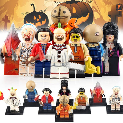 Assorted Halloween Horror Movie Minifigure Set  with Weapons & Accessories