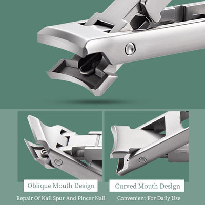 Fingernail Clippers Double Ended Stainless Steel for Home