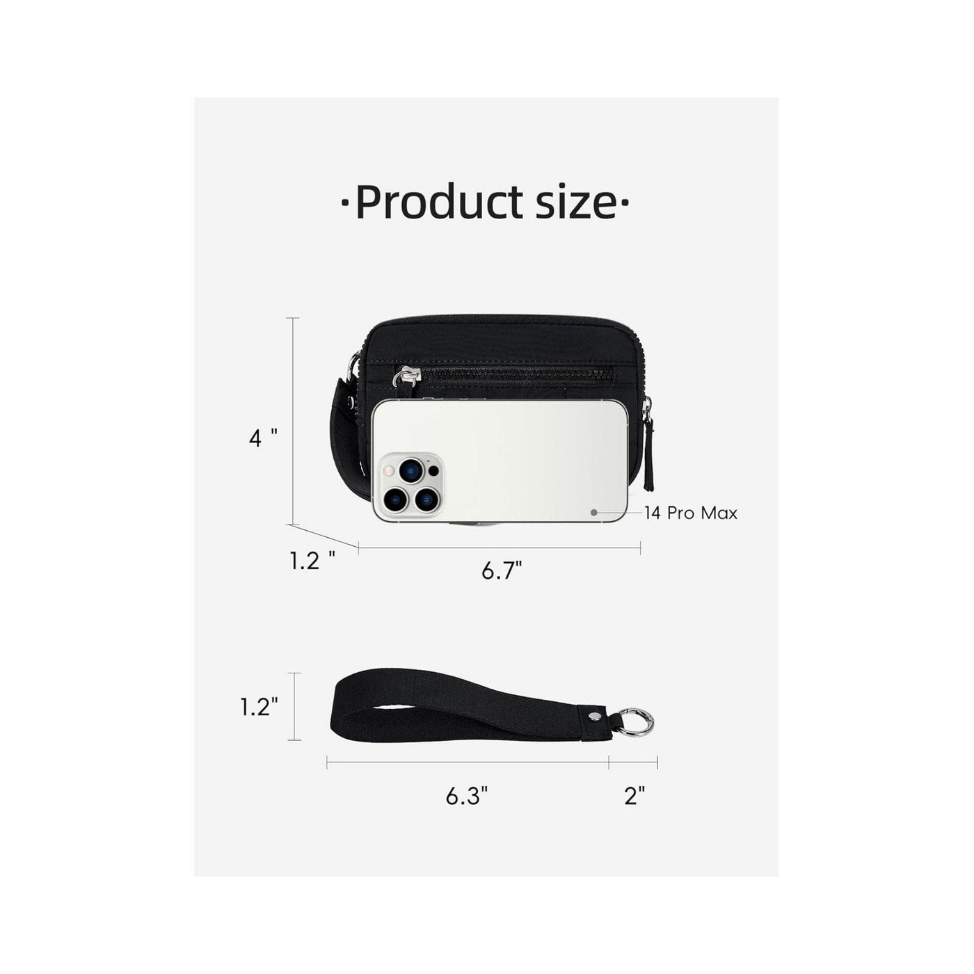 Stylish Nylon Wristlet Wallet with Multiple Compartments