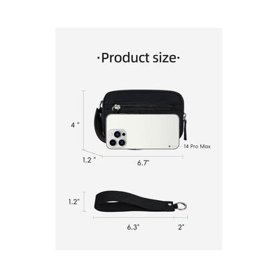 Stylish Nylon Wristlet Wallet with Multiple Compartments