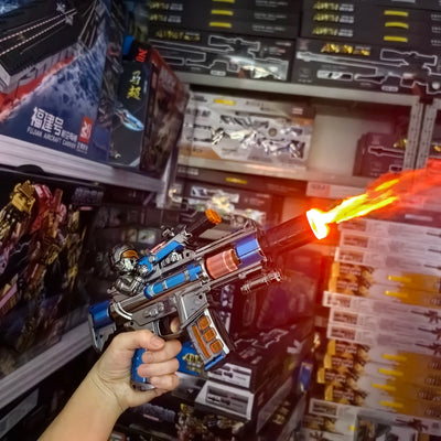 Electric Submachine Gun Toy with Smoke, Sound, and Vibration Effects
