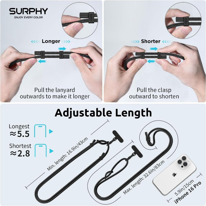 Stylish Adjustable Phone Lanyard with Universal Compatibility