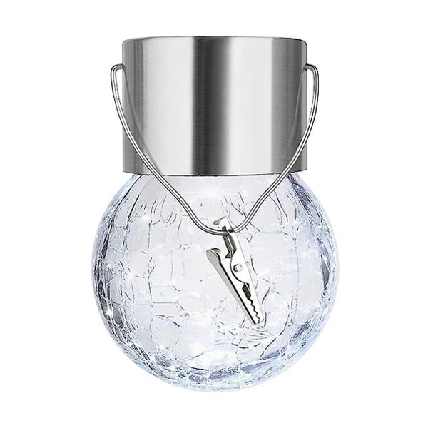 Multicolor Crackle Glass Hanging Solar Light