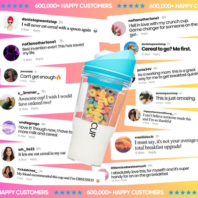 Portable Cereal Container with Leak-Proof Design