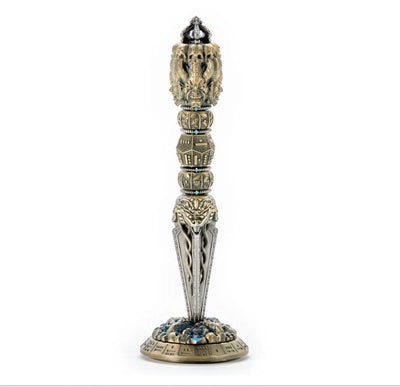 💀Metal Wand Skull Dice & Bone RPG Dice Set