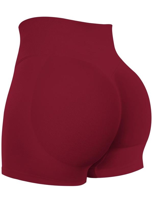 Women's Solid High Waist Sports Spandex Short