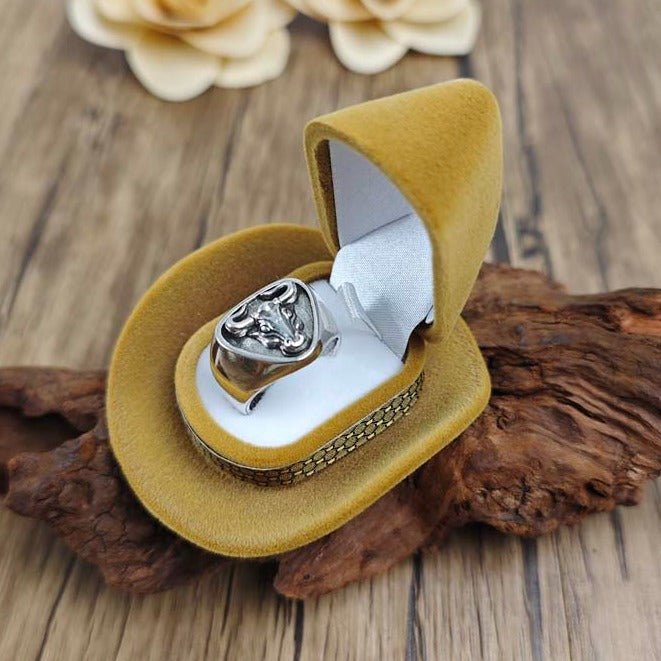 Cow Head Ring & Royal Flush Poker Open Ring