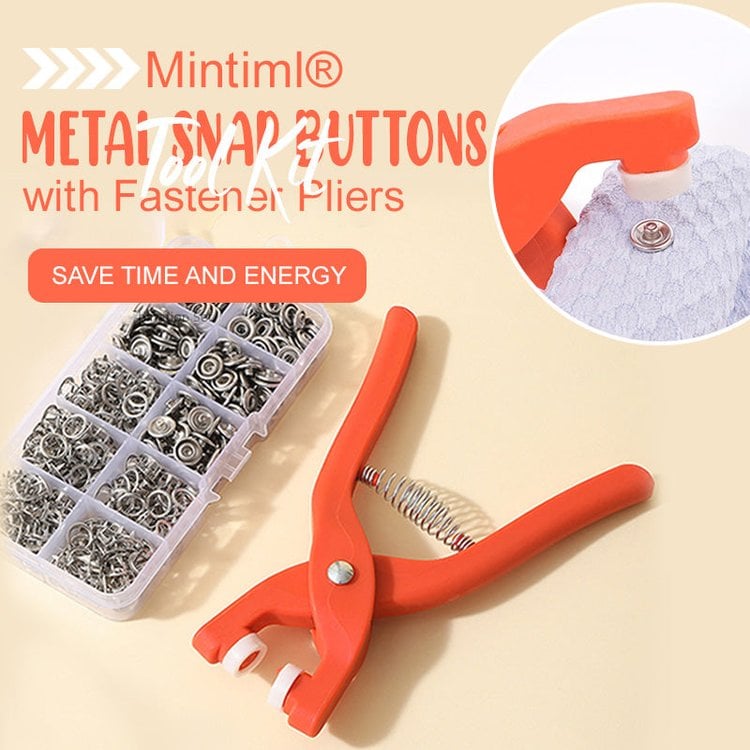 🔥🎁Metal Snap Buttons with Fastener Pliers Tool Kit