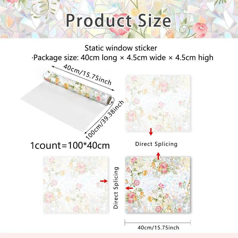 Elegant Floral Window Sticker