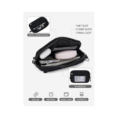 Stylish Nylon Wristlet Wallet with Multiple Compartments