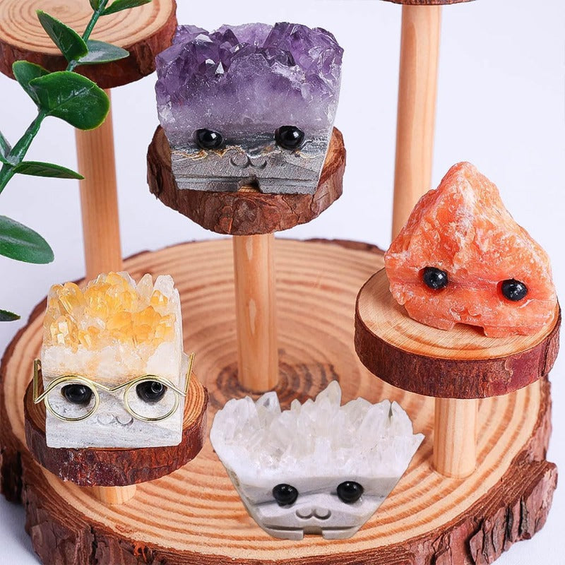 Hand-Carved Natural Crystal Hedgehog