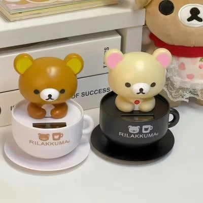 Rilakkuma Solar Nodding Cup Toy