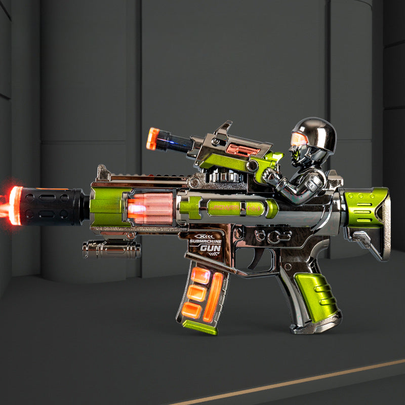 Electric Submachine Gun Toy with Smoke, Sound, and Vibration Effects