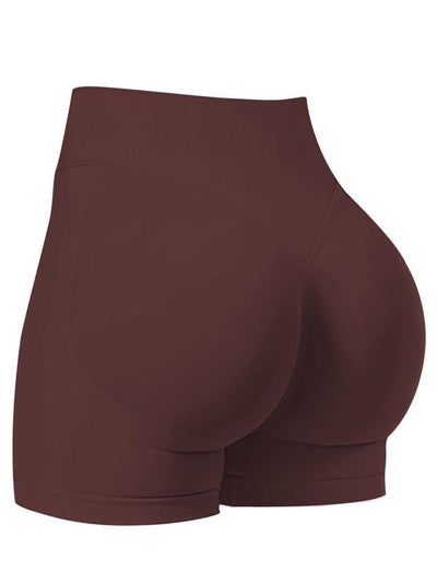Women's Solid High Waist Sports Spandex Short