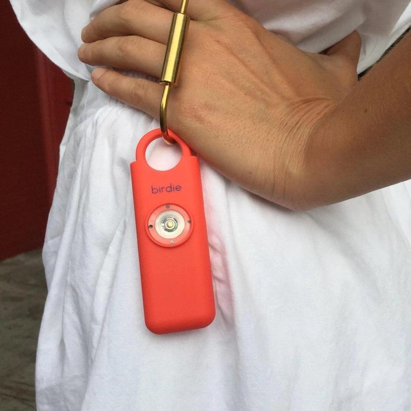 Personal safety alarm keychain.