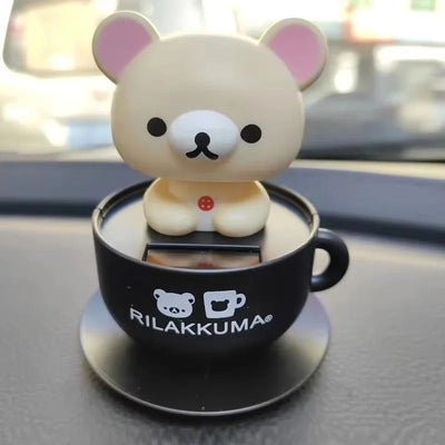 Rilakkuma Solar Nodding Cup Toy