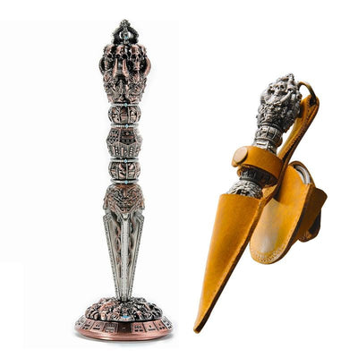 💀Metal Wand Skull Dice & Bone RPG Dice Set