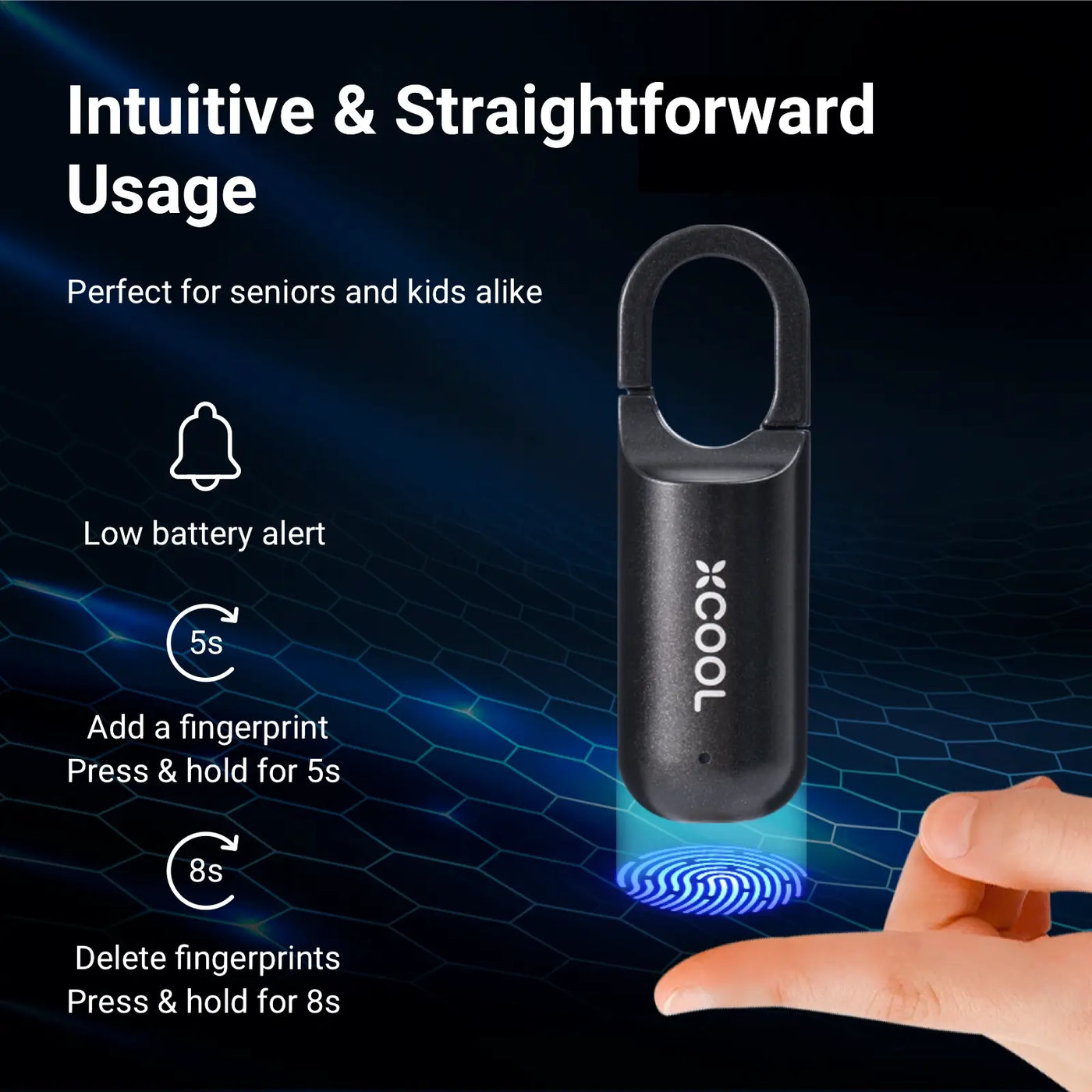 InstaSecure Fingerprint Padlock