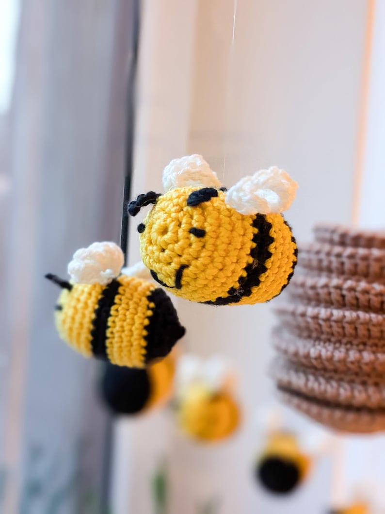 Handcrafted Baby Bee Mobile