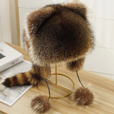 🔥 - Handmade Imitation Raccoon Fur Hat