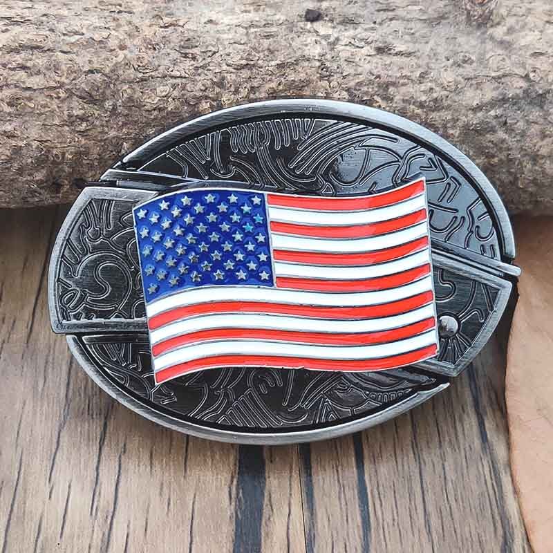 Metal Oval Cowboys Belt Buckle