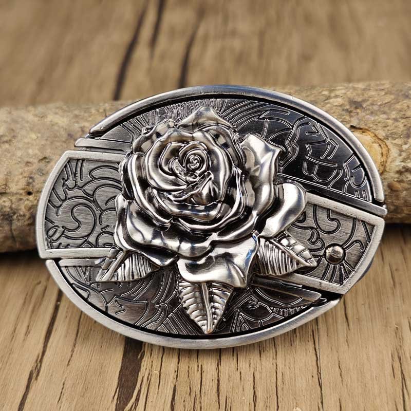 Metal Oval Cowboys Belt Buckle