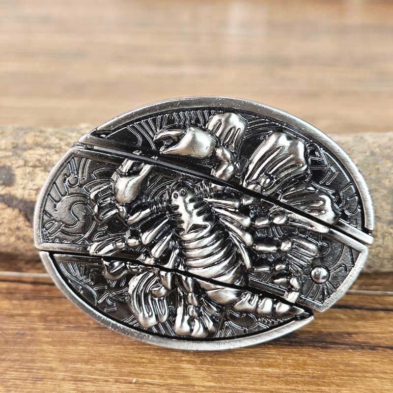 Metal Oval Cowboys Belt Buckle