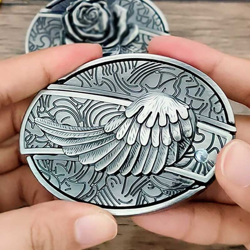 Metal Oval Cowboys Belt Buckle